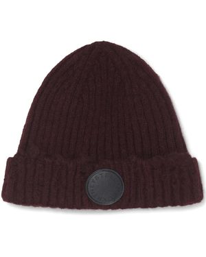 Stella McCartney Distressed Ribbed-Knit Beanie - Purple