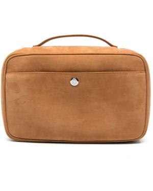Brunello Cucinelli Logo-Plaque Clutch Bag - Brown