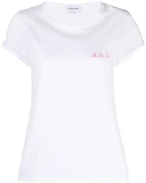 Maison Labiche Oh La La Slogan Cotton T-Shirt - White