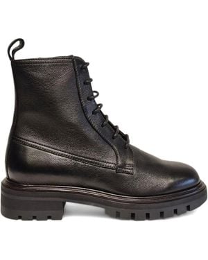 Henderson Schnürstiefel Aus Leder - Schwarz