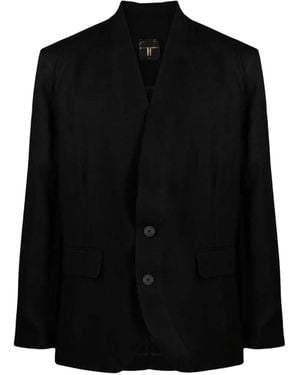 Tessitura Body Couture Kimono-Style Shawl-Lapel Blazer - Black