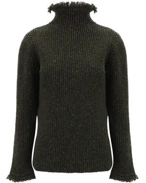 Burberry フリンジ セーター - ブラック