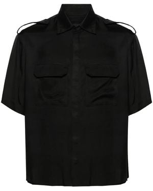 Neil Barrett Epaulettes Short-Sleeve Shirt - Black