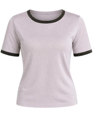 Roberto Collina Glitter-Trim Short-Sleeve T-Shirt - Pink