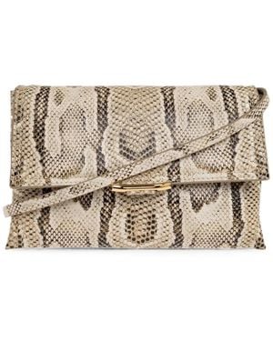 Wandler Mini Ida Trio Snake-Effect Leather Crossbody - Natural