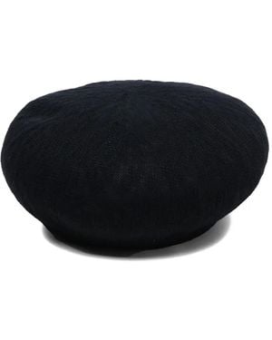 Neighborhood Embroidered Cotton-Blend Beret - Black