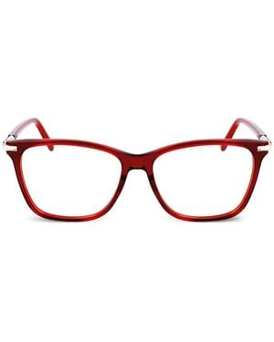 Ferragamo Eyewear Lunettes De Vue À Monture Carrée - Rouge