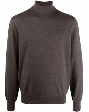 D4.0 Roll Neck Knitted Sweater - Gray