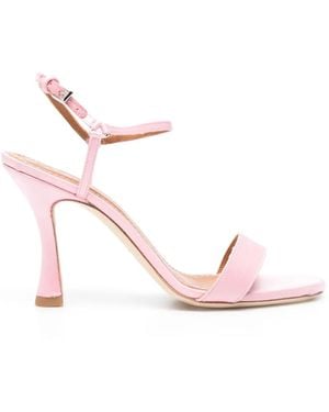 STAUD Petra 95Mm Satin Sandals - Pink