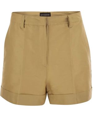 MVP WARDROBE Ironed Crease Bermuda Shorts - Natural
