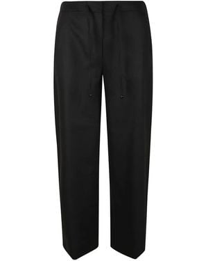 Max Mara Drawstring Wide-Leg Pants - Black