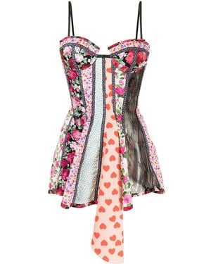 Natasha Zinko Mix-print Corset Dress - Multicolor