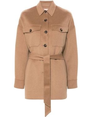Twinset Belted Jacket - Natural