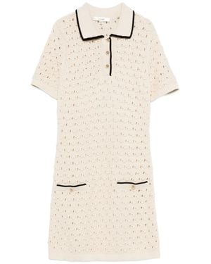 FRAME The Bauble Open-Knit Mini Dress - Natural