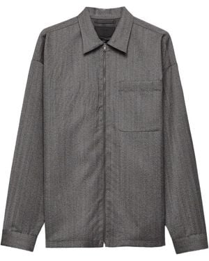 Prada Zip-Up Shirt - Gray