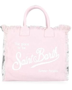 MC2 Saint Barth Fringed-Edge Tote Bag - Pink