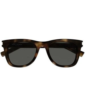 Saint Laurent Tortoiseshell Square-Frame Sunglasses - Black