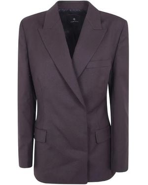 Anine Bing Blazer Con Doble Botonadura - Morado