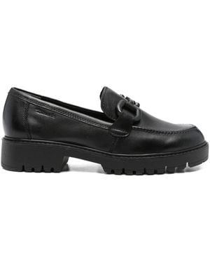 Tamaris 40Mm Chain-Detail Platform Loafers - Black