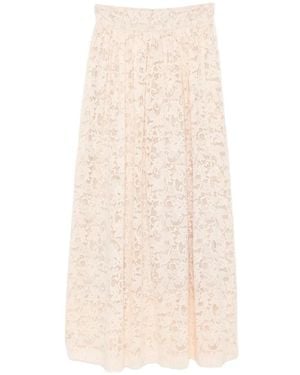 Zimmermann Flower-Lace Maxi Skirt - White