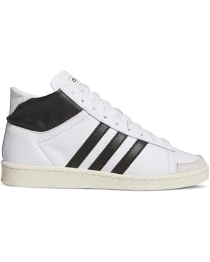 adidas Jabbar High-Top Leather Trainers - White