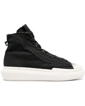 Y-3 Nizza Distressed High-Top Trainers - Black