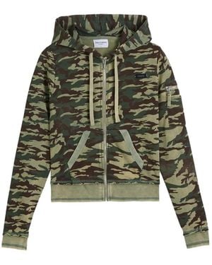 Juicy Couture Hoodie Met Camouflageprint En Rits - Groen