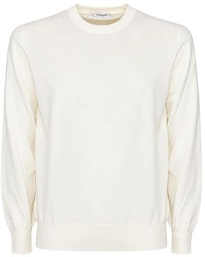Kangra Crew-Neck Ribbed-Trim Jumper - White
