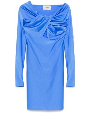 Coperni Twisted Cut-Out Mini Dress - Blue