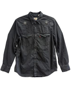 HTC Studded Western-Style Shirt - Black