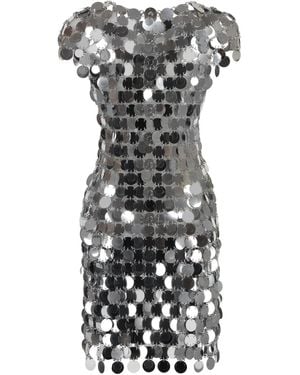 Rabanne Sparkle Discs Mini Dress - Black