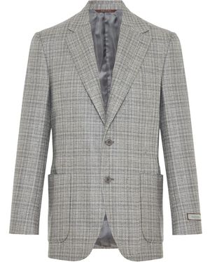 Canali Checked Blazer - Grey