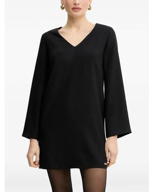 Silvian Heach V-Neck Long-Sleeve Mini Dress - Black