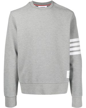Thom Browne 4-Bar Stripe Sleeve Sweatshirt - Grey