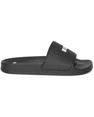 MSGM Logo-Detail Open-Toe Slides - White