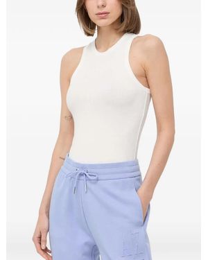 Notes Du Nord Ribbed-Knit Racer-Back Top - Blue