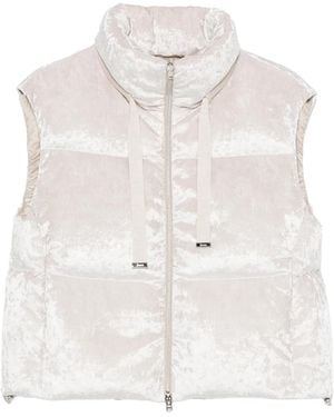 Herno Quilted Textured Gilet - Blanc