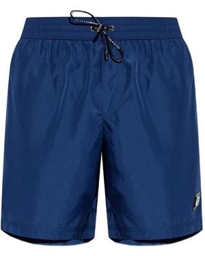 Dolce & Gabbana Badeshorts mit Logo-Schild - Blau