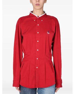 1/OFF Buttoned Pleated Shirt - Red