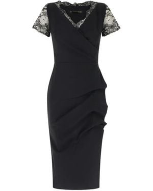 La Petite Robe Di Chiara Boni Brynn Lace-Trim Ruched Dress - Black