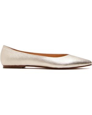 House Of Ballerinas Diane Pointed-Toe Ballet Flats - White