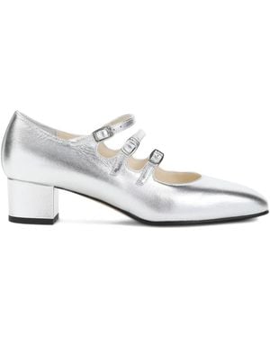 CAREL PARIS 40Mm Kina Buckle Strap Court Shoes - White