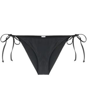 Ganni Logo-Print Bikini Bottom - Black