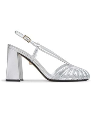 ALEVI Strappy Heeled Court Shoes - White