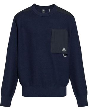 Moose Knuckles ポケットディテール セーター - ブルー