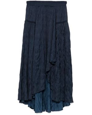 Maje Plissierter Midirock - Blau