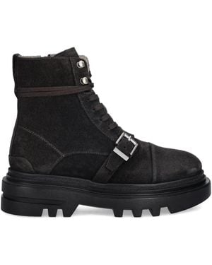 AllSaints 55 Mm Astrid Veterlaarzen Met Gesp - Zwart