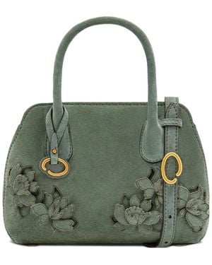 Oscar de la Renta Ivy スエードハンドバッグ ミニ - グリーン