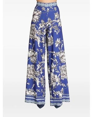 Alice + Olivia Athena Palazzo Trousers - Blue