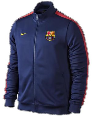 Nike Fc Barcelona Logo-Patch Sweatshirt - Blue